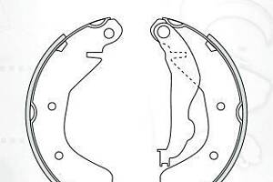 Комплект колодок тормозного барабана DA190
