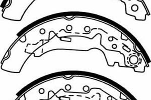 Комплект колодок тормозного барабана J3502070