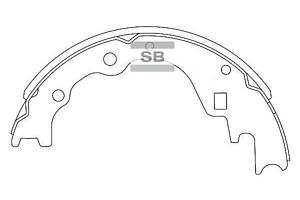 Комплект колодок гальмівного барабана SA044