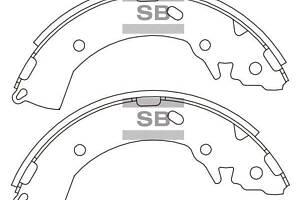 Комплект колодок тормозного барабана SA133