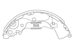 Комплект колодок тормозного барабана SA153