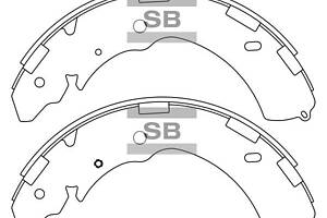 Комплект колодок тормозного барабана SA171