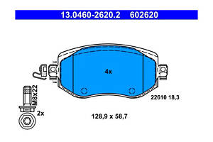 Комплект колодок тормозного диска 13046026202