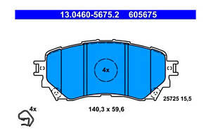Комплект колодок тормозного диска 13046056752