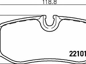 Комплект колодок гальмівного диска 2 210 101
