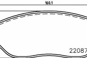 Комплект колодок тормозного диска 2208701