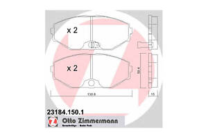 Комплект колодок тормозного диска 231841501