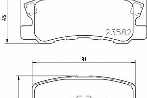 Комплект колодок тормозного диска 2358202