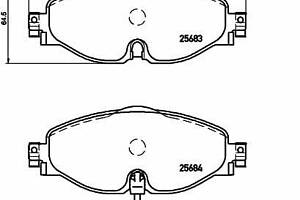 Комплект колодок тормозного диска 2568301