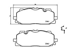 Комплект колодок гальмівного диска 8DB355021641