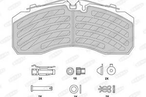 Комплект колодок тормозного диска BCV29253TK