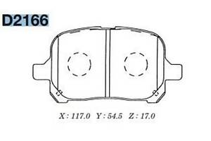 Комплект колодок гальмівного диска D2166