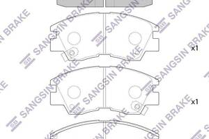 Комплект колодок гальмівного диска SP1135