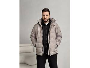 Комплект куртка сірий беж Main + костюм Pull без капюшону чорний