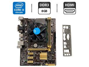 Комплект: Материнська плата Asus H81M-Plus / Intel Core i5-4570 (4 ядра по 3.2 - 3.6 GHz) / 8 GB DDR3 / Socket LGA 1150