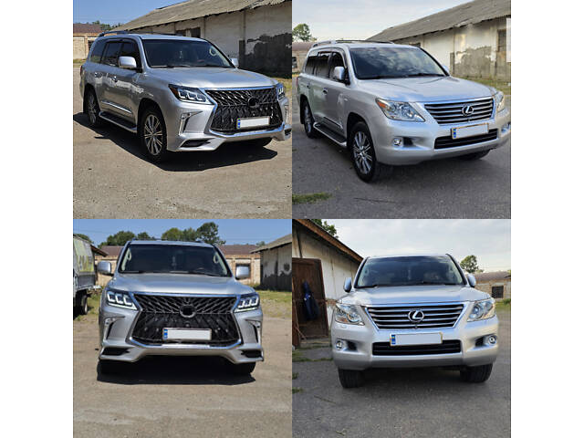 Комплект мини-рестайлинга по модели 2008-2015 на TRD Sport (бампер, фары) для Lexus LX570 / 450d - Фото 1