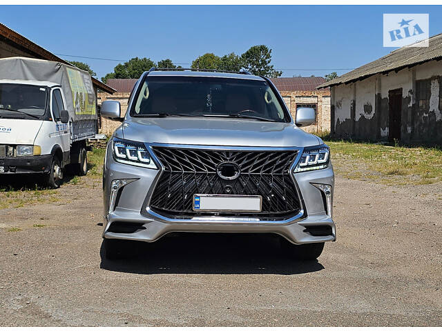Комплект мини-рестайлинга по модели 2008-2015 на TRD Sport (бампер, фары) для Lexus LX570 / 450d - Фото 3