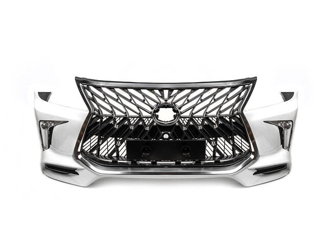 Комплект мини-рестайлинга по модели 2008-2015 на TRD Sport (бампер, фары) для Lexus LX570 / 450d - Фото 6
