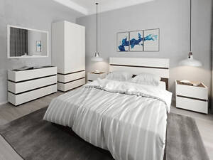 Комплект модульный в спальню Гербор Лайер N100020 Венге магия + Ясень снежный (GRB-1036)