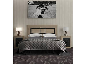 Комплект модульный в спальню Гербор Сара Дуб сонома + Антрацит (GRB-1231)