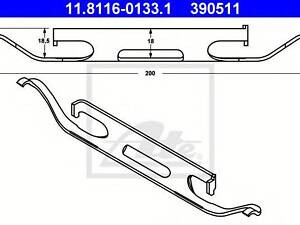 Комплект монтажний колодок ATE 11811601331 на BMW 7 седан (E38)