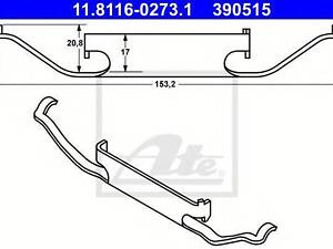 Комплект монтажний колодок ATE 11811602731 на BMW X3 (E83)