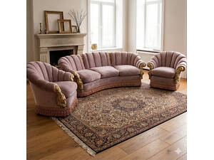 Комплект мягкой мебели - диван и 2 кресла. CANTU, ?? Италия отличное состояние!! Ткань новая, каркас деревянный, с изыск