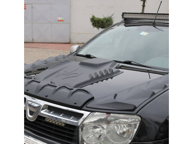 Комплект накладок на капот DRAGON (3 шт) для Dacia Duster 2008-2018 гг - Фото 4