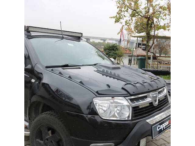 Комплект накладок на капот DRAGON (3 шт) для Renault Duster 2008-2017 гг - Фото 5
