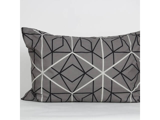 Комплект наволочек ТЕП Quadro Stars grey FR 2-04245_32273 70х70 см 2 шт серый - Фото 2