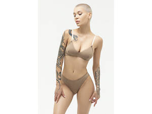 Комплект нижнего белья из хлопка Perfect Female Коричневый 80C/XL (17LS-16SlH-brn)