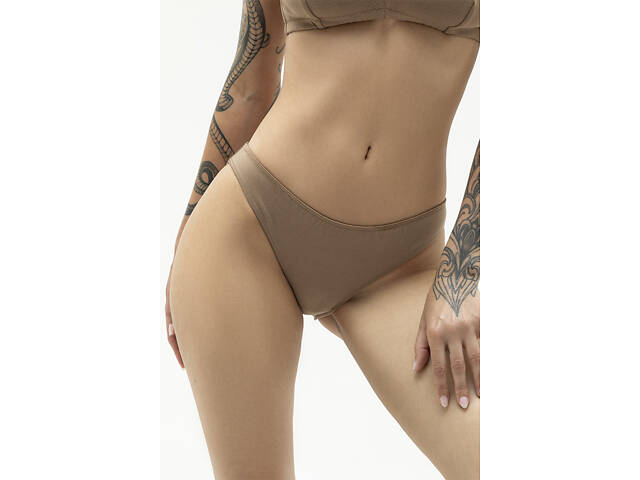 Комплект нижньої білизни з бавовни Perfect Female Коричневий 75A/XS (17LS-16SlH-brn) - Фото 5