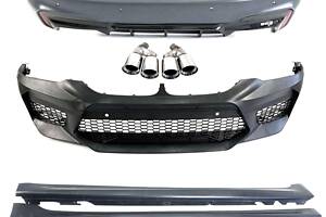 Комплект обвісу з насадками на вихлоп на BMW 5 Series G30 2017-2020 року (стиль M5 F90)