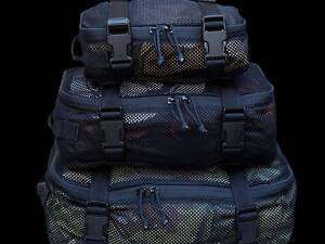 Комплект органайзеров (S /M/ L) Сеть Black, Cordura Black 500 D,PU Черный