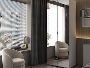 Комплект пеналів для одягу Doros Гелар (2 шт.) 78х49,5х203,4 см 2 Дзеркала/Білий (DRS-011123)