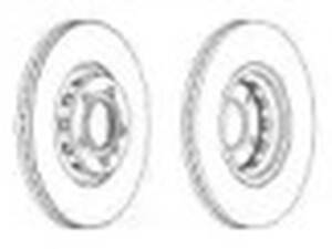 Комплект передних тормозных дисков (2 шт) на 100, A4, A6, Passat B5, Superb