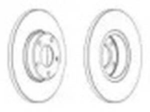 Комплект передніх гальмівних дисків (2 шт) на 100, A4