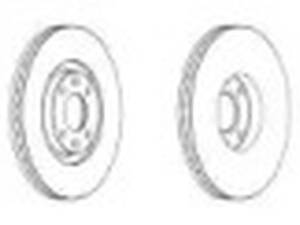 Комплект передних тормозных дисков (2 шт) на 207, 307, C4, C4 Picasso