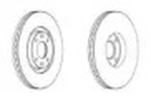 Комплект передних тормозных дисков (2 шт) на 207, 307, C4, C4 Picasso