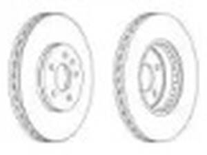 Комплект передних тормозных дисков (2 шт) на A4, A5, Q5