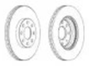 Комплект передних тормозных дисков (2 шт) на Adam, Corsa D, Corsa E, Punto, Punto / Grande Punto