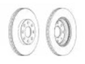 Комплект передних тормозных дисков (2 шт) на Adam, Corsa D, Corsa E, Punto, Punto / Grande Punto