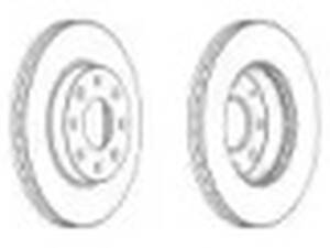 Комплект передних тормозных дисков (2 шт) на Astra F, Aveo, Lanos, Lanos / Sens, Nexia, Spark