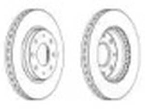 Комплект передних тормозных дисков (2 шт) на Cerato