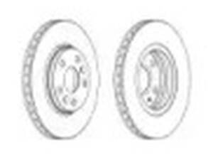 Комплект передніх гальмівних дисків (2 шт) Citan, Kangoo