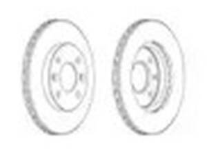 Комплект передних тормозных дисков (2 шт) на Clio, Kangoo, Megane