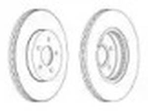 Комплект передніх гальмівних дисків (2 шт.) на Mondeo, X-Type