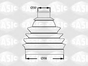 Комплект пильовика приводного вала SASIC 2933063 на PEUGEOT 806 (221)