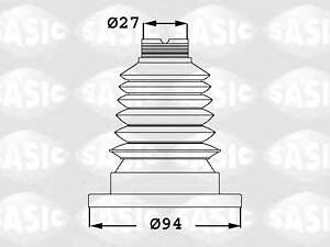 Комплект пильовика приводного валу SASIC 1906001 на SEAT IBIZA V (6J5, 6P5)