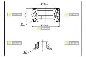 Комплект подшипника ступицы для моделей: FORD (MONDEO, MONDEO,MONDEO), JAGUAR (X-TYPE,X-TYPE)